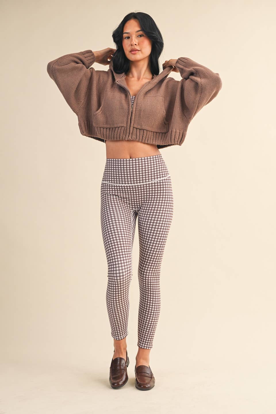 Kat Knit Zip Up Hoodie Sweater