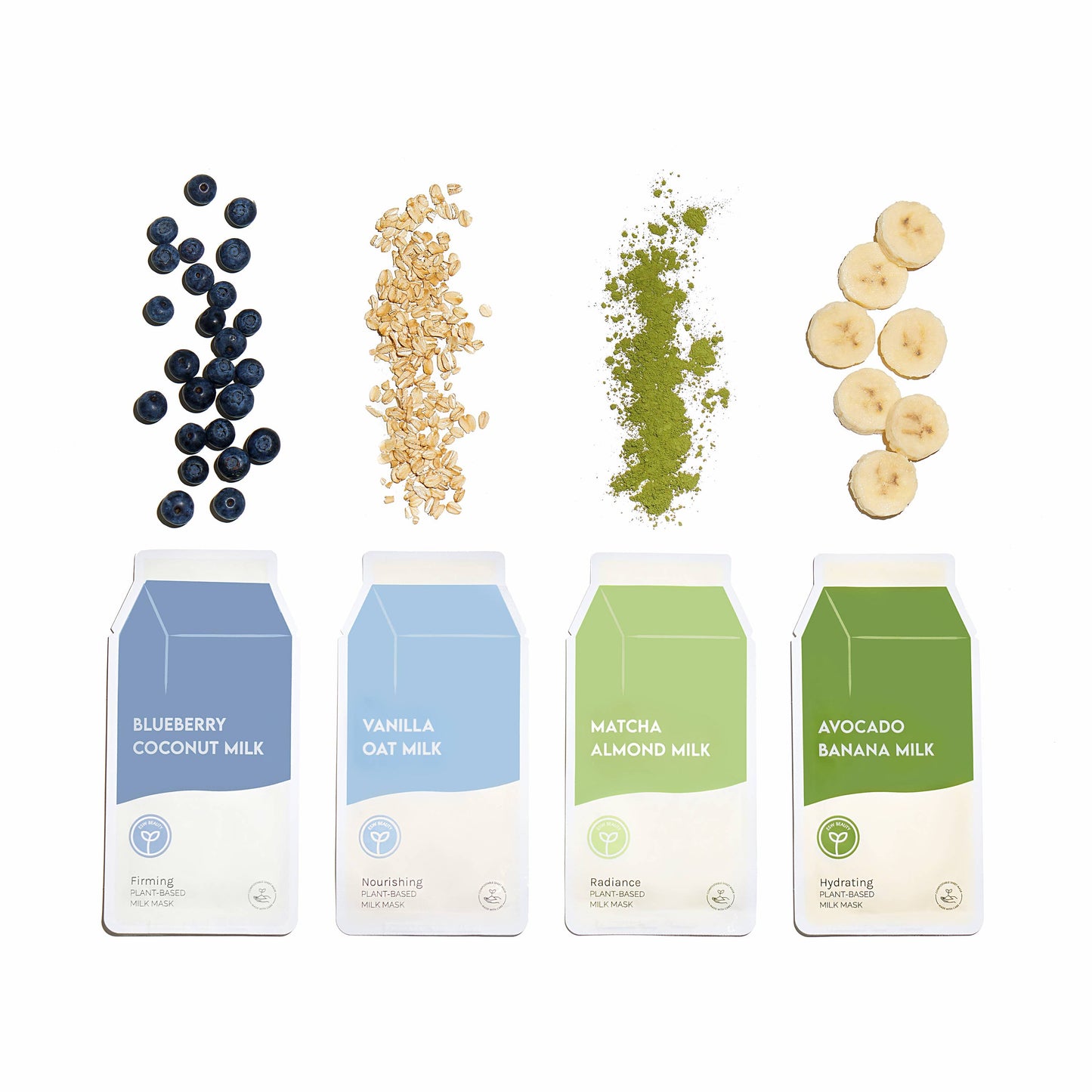 Avocado Banana Milk Hydrating Plant-Based Milk Sheet Mask: Regular