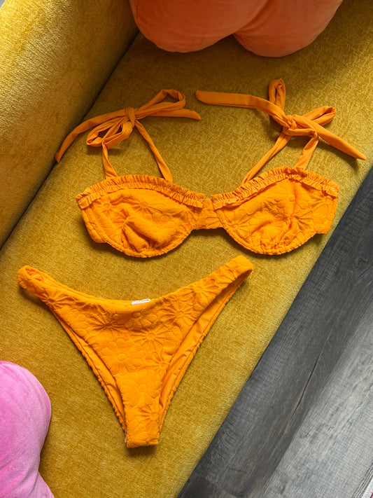 Orange Floral Bikini
