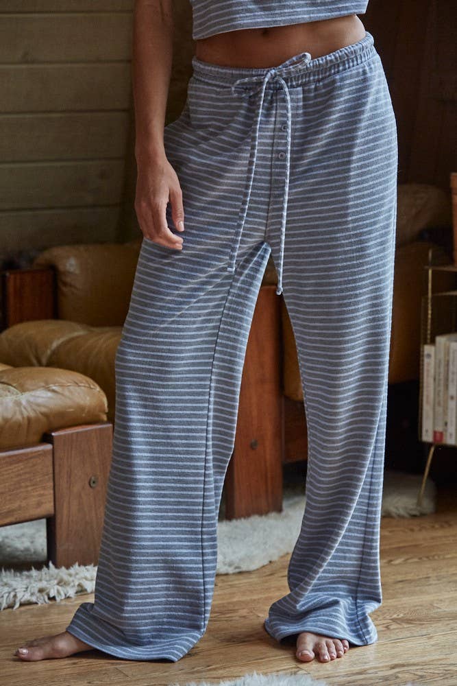Knit Striped Flare Pants
