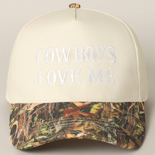 Cowboys Love Me Embroidery Camo Two-Tone Cap