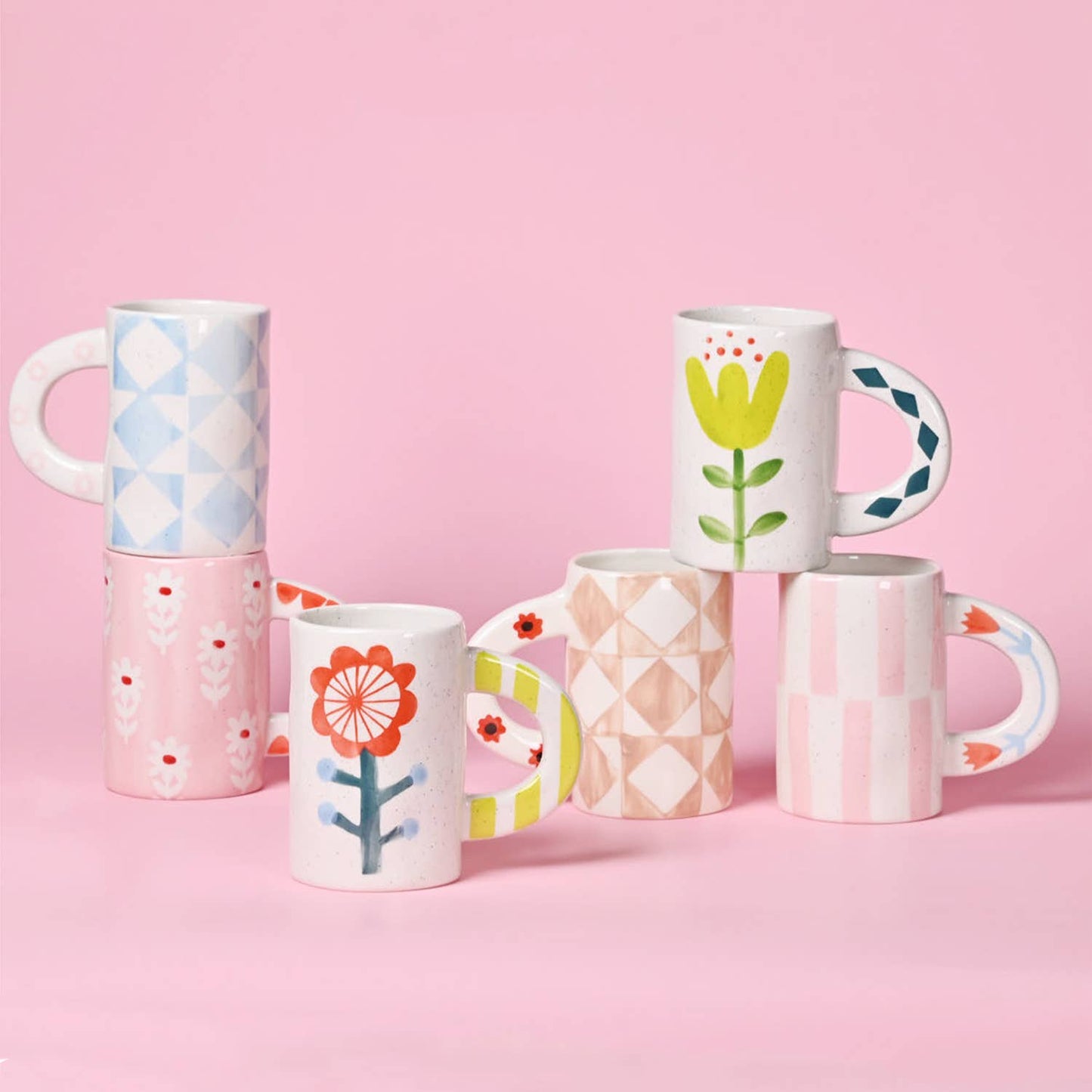 Ceramic Coffee Mug: Orange Flower