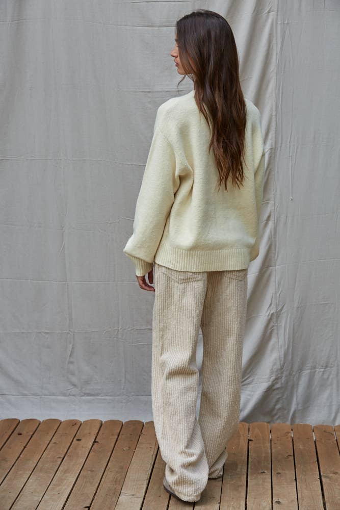 Knit Sweater Crew Neck Pullover Top