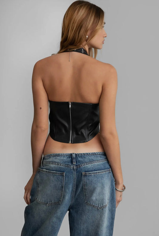 Victoria Leather Bustier