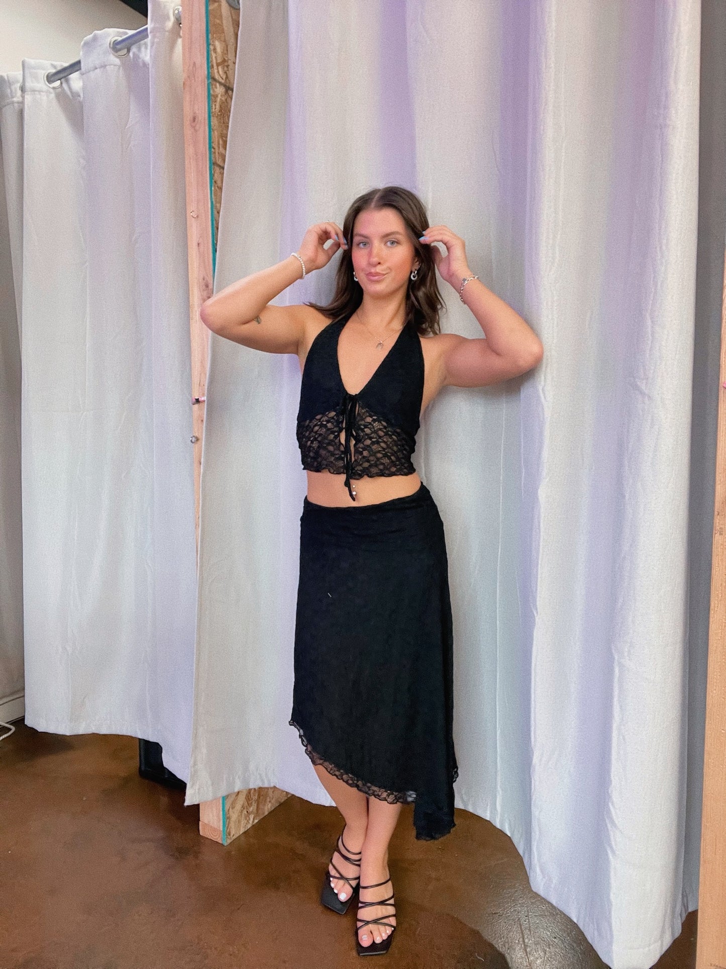 Black Lace Skirt