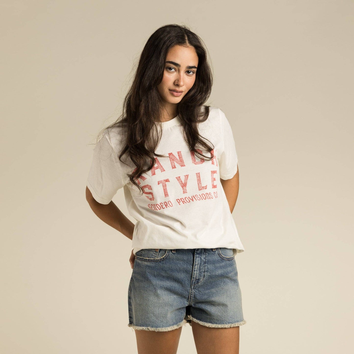 Ranch Style T-Shirt: Vintage White / Large