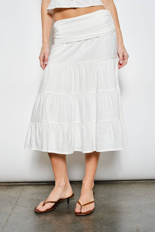 Regan Fold Over Skirt Midi