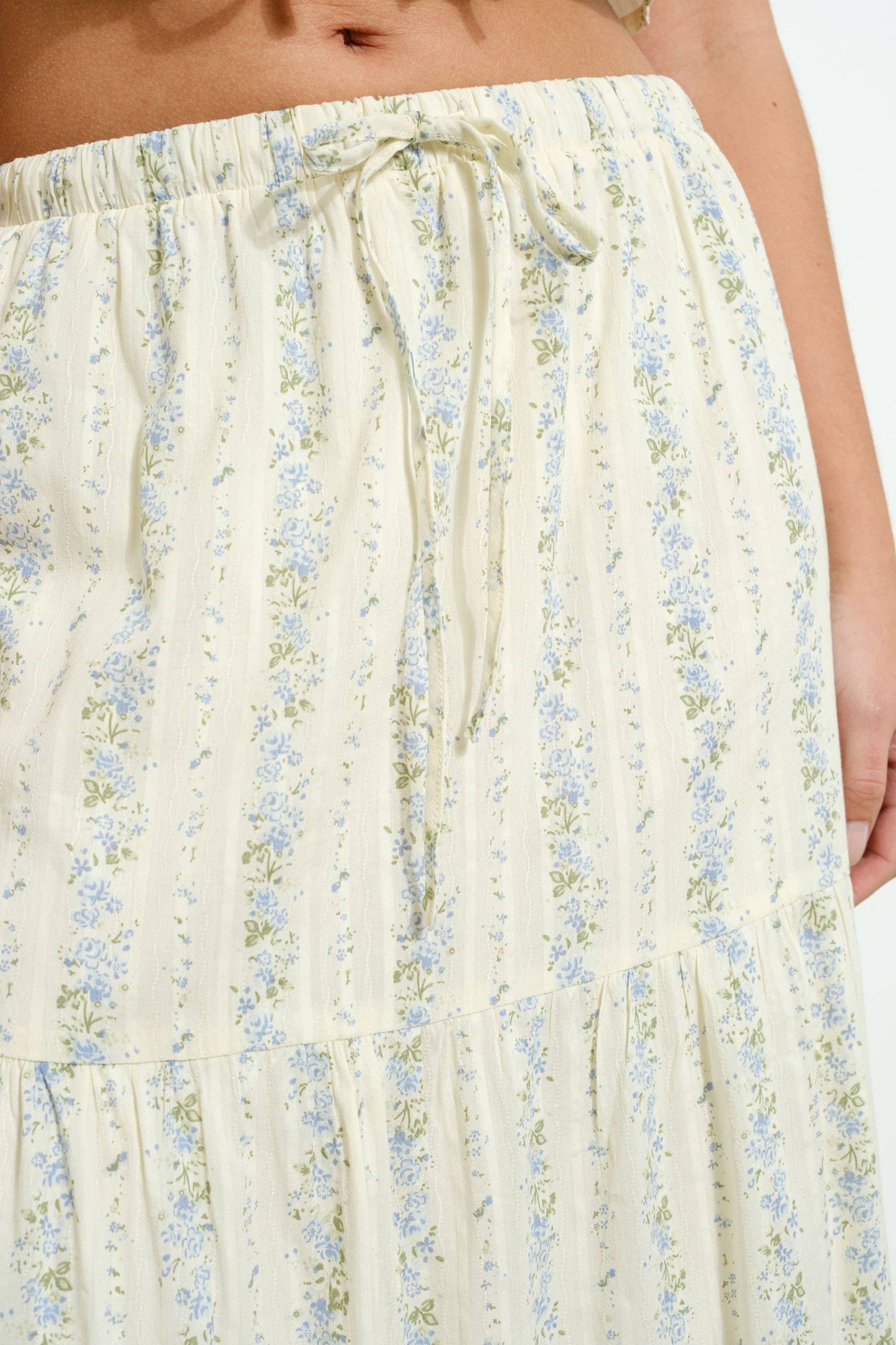 Cream Cottage maxi Skirt