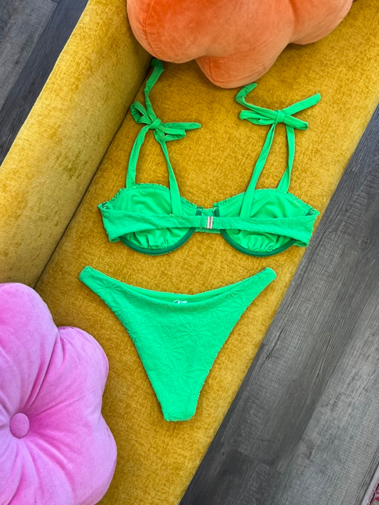 Green Floral Bikini