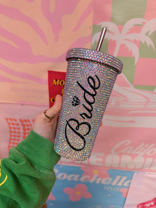 Bride Rhinestone Tumbler