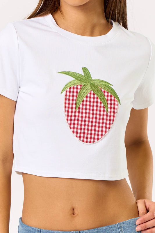 Strawberry Patchwork Relax Fit Tee