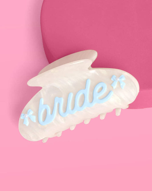 Something Blue Clip - Pearl Acrylic Claw