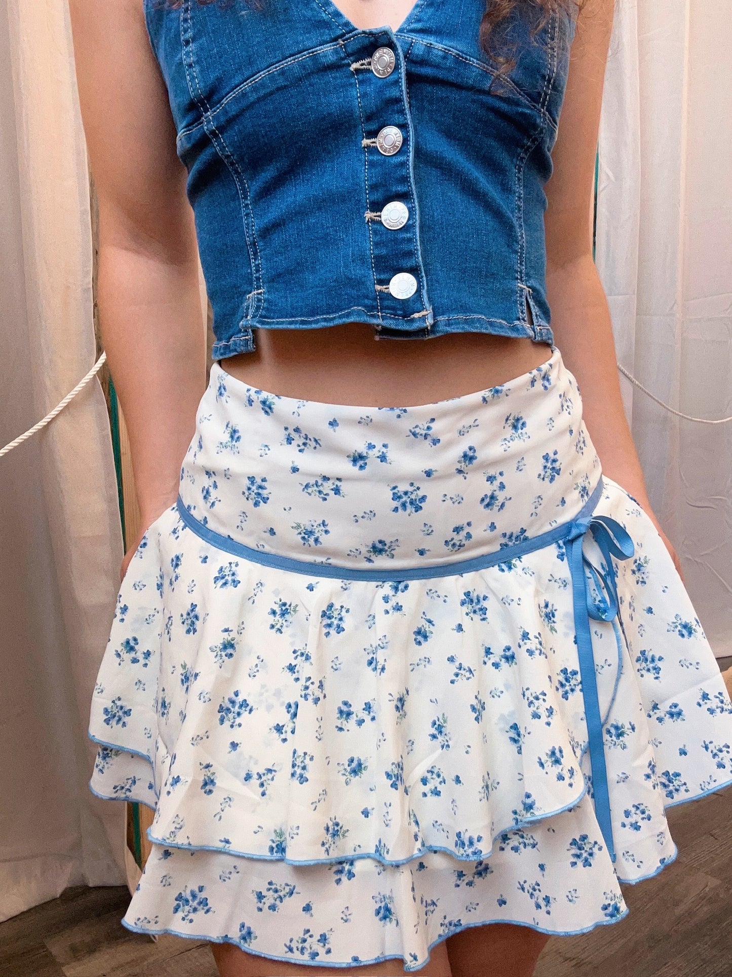 Blue Cottage Skirt