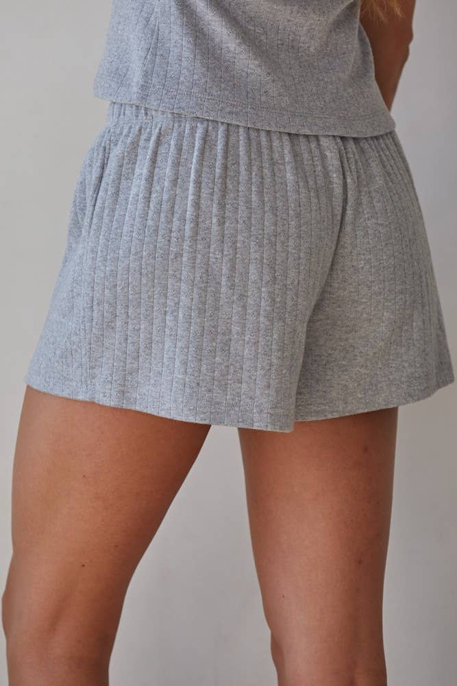 Pointelle Ribbed Shorts