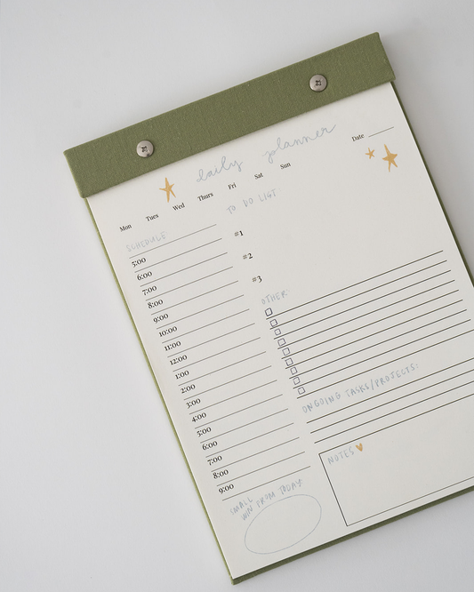 Daily Planner Notepad (Pistachio Green)