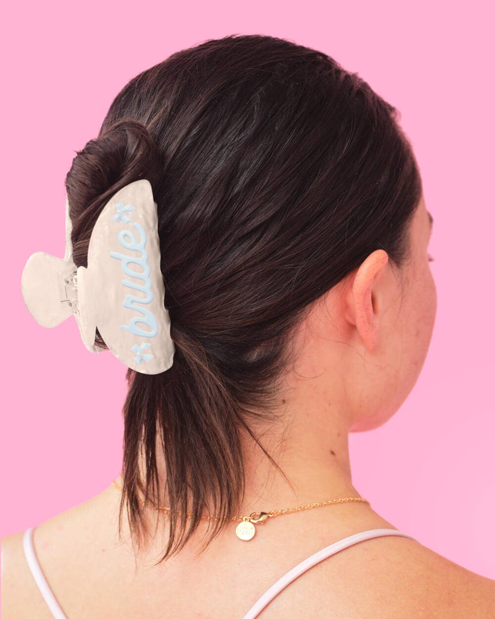 Something Blue Clip - Pearl Acrylic Claw