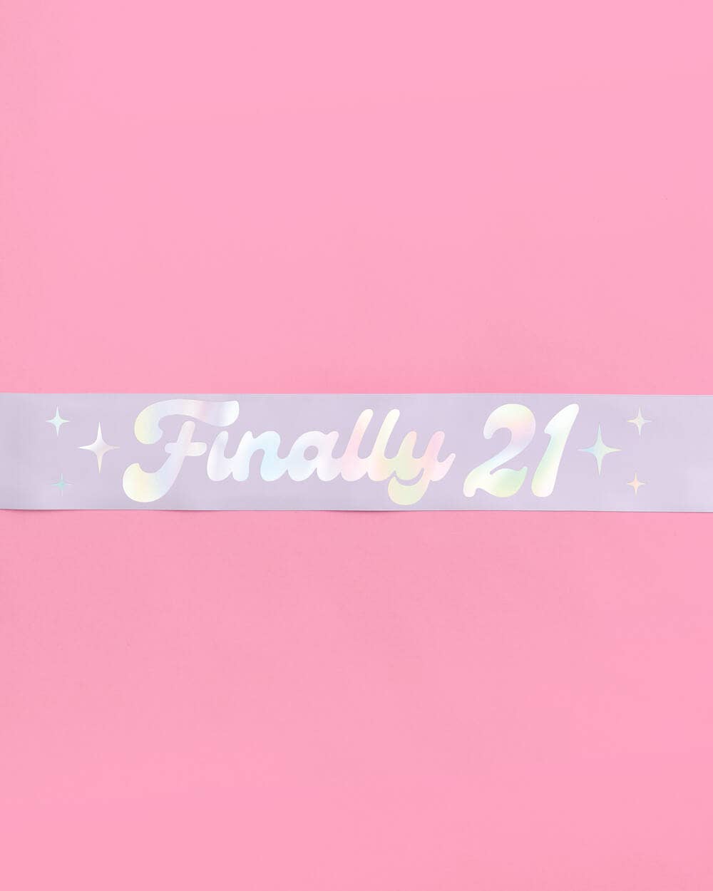 White Finally 21 Sash
