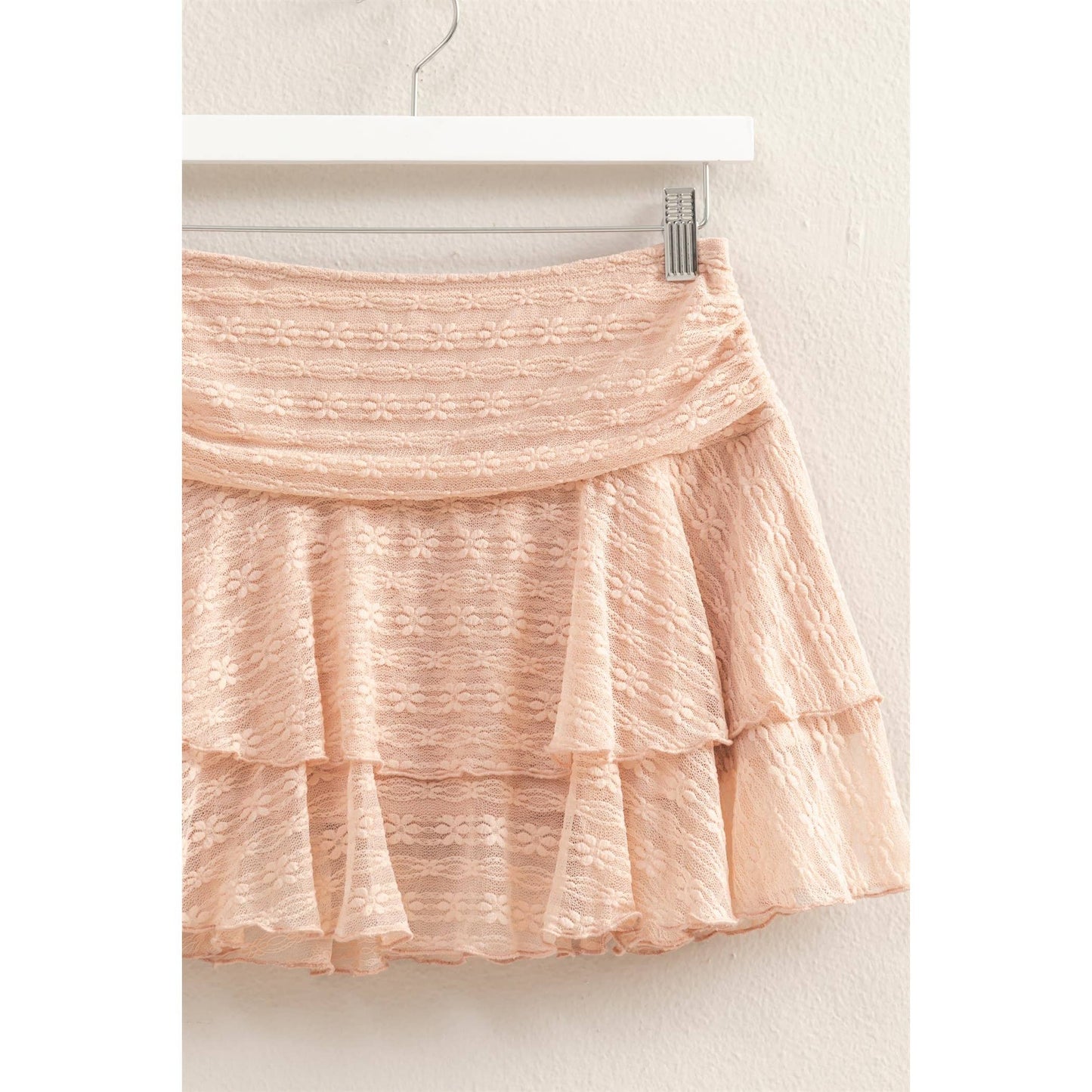 Tiered Lace Mini Skirt