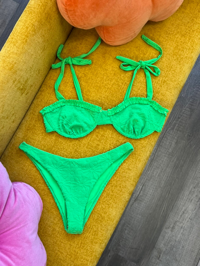 Green Floral Bikini