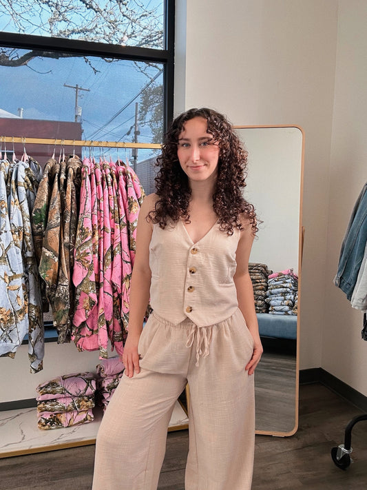 Natural Color Vest Top