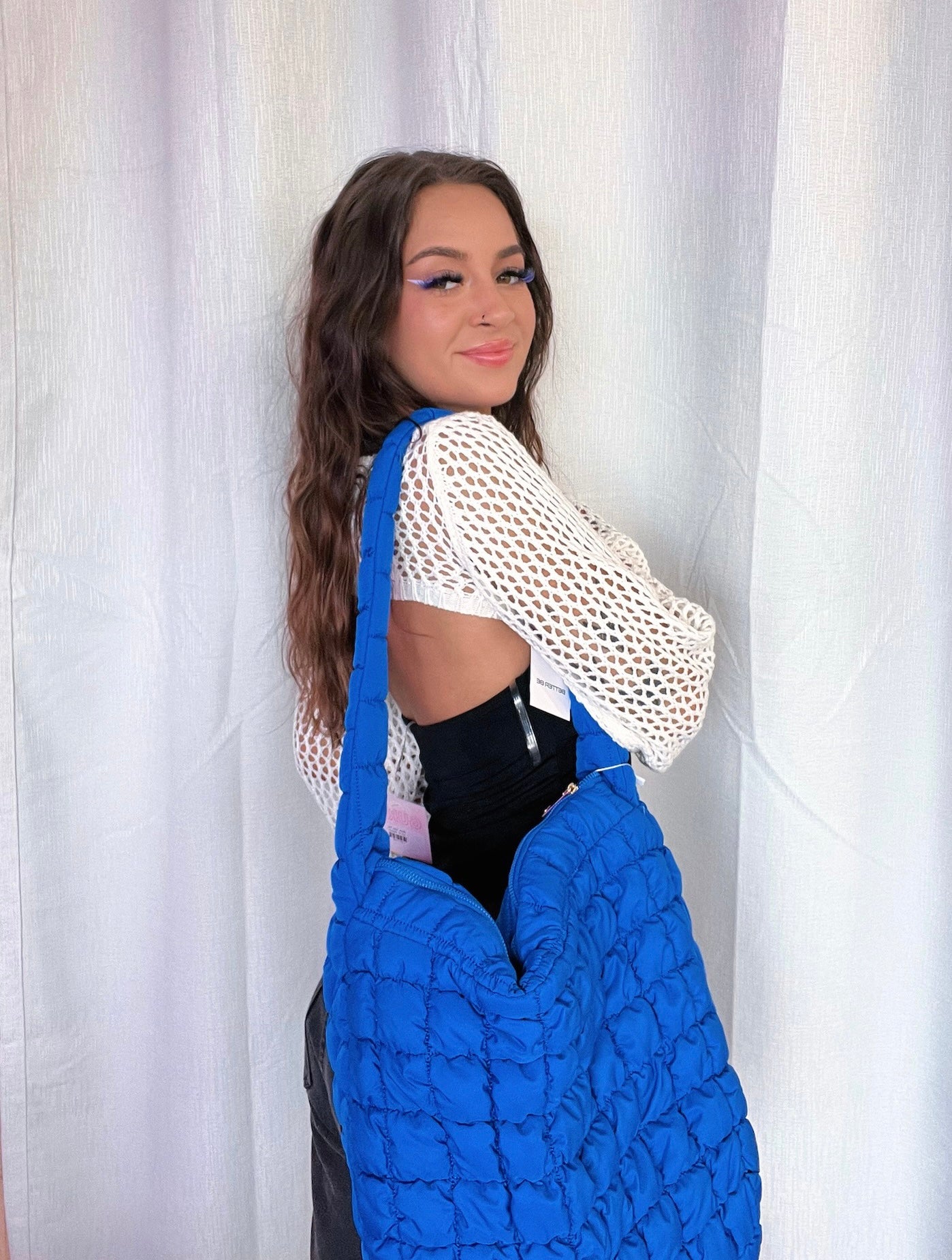 Dark Blue Puffer Bag