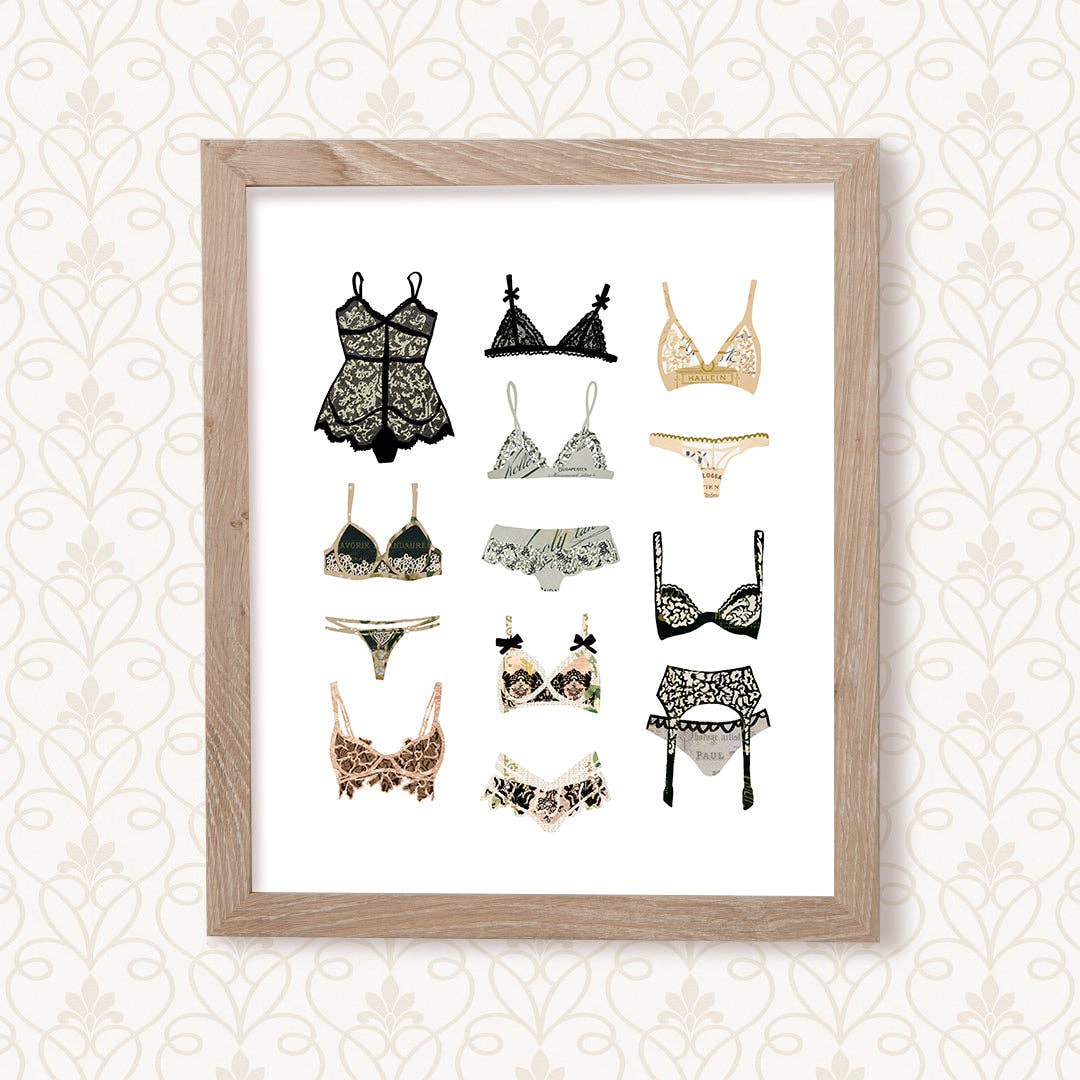 Lingerie Collage - Art Print