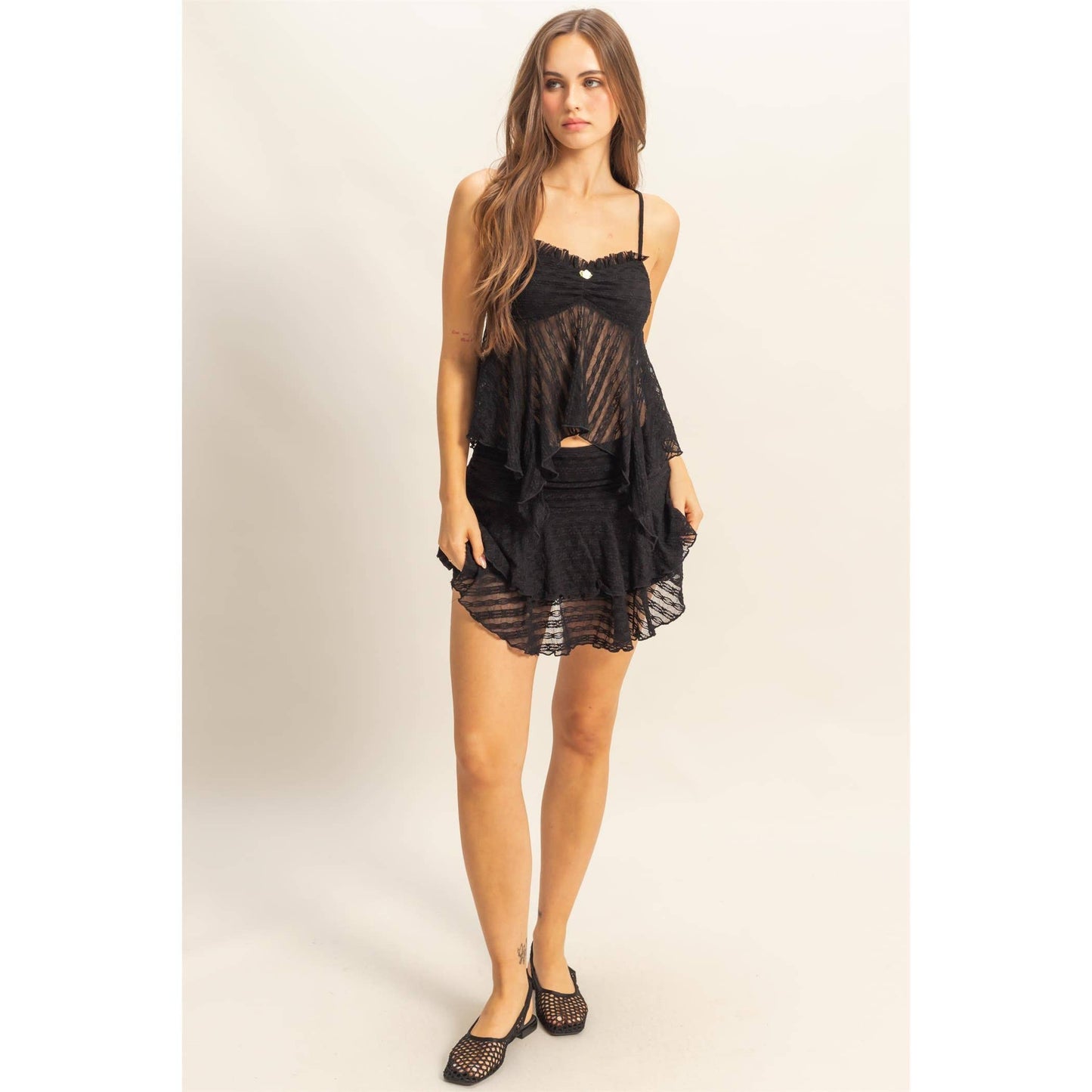 Asymmetrical Lace Cami