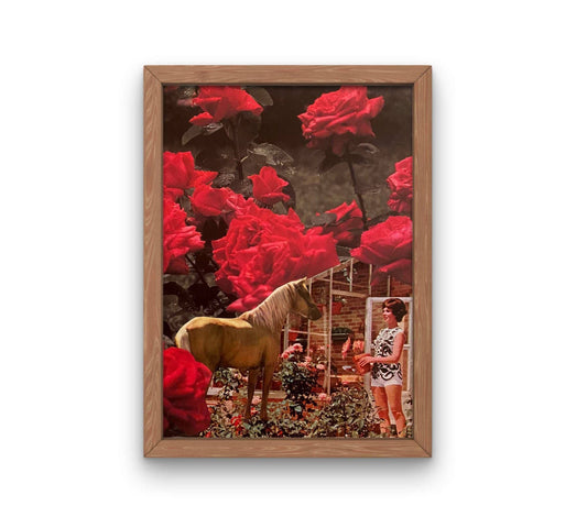 Horse Collage Art Print, Gift for Horse Lovers, Horse Girl