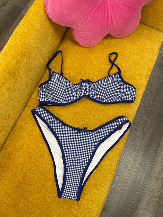 Navy Gingham Bikini