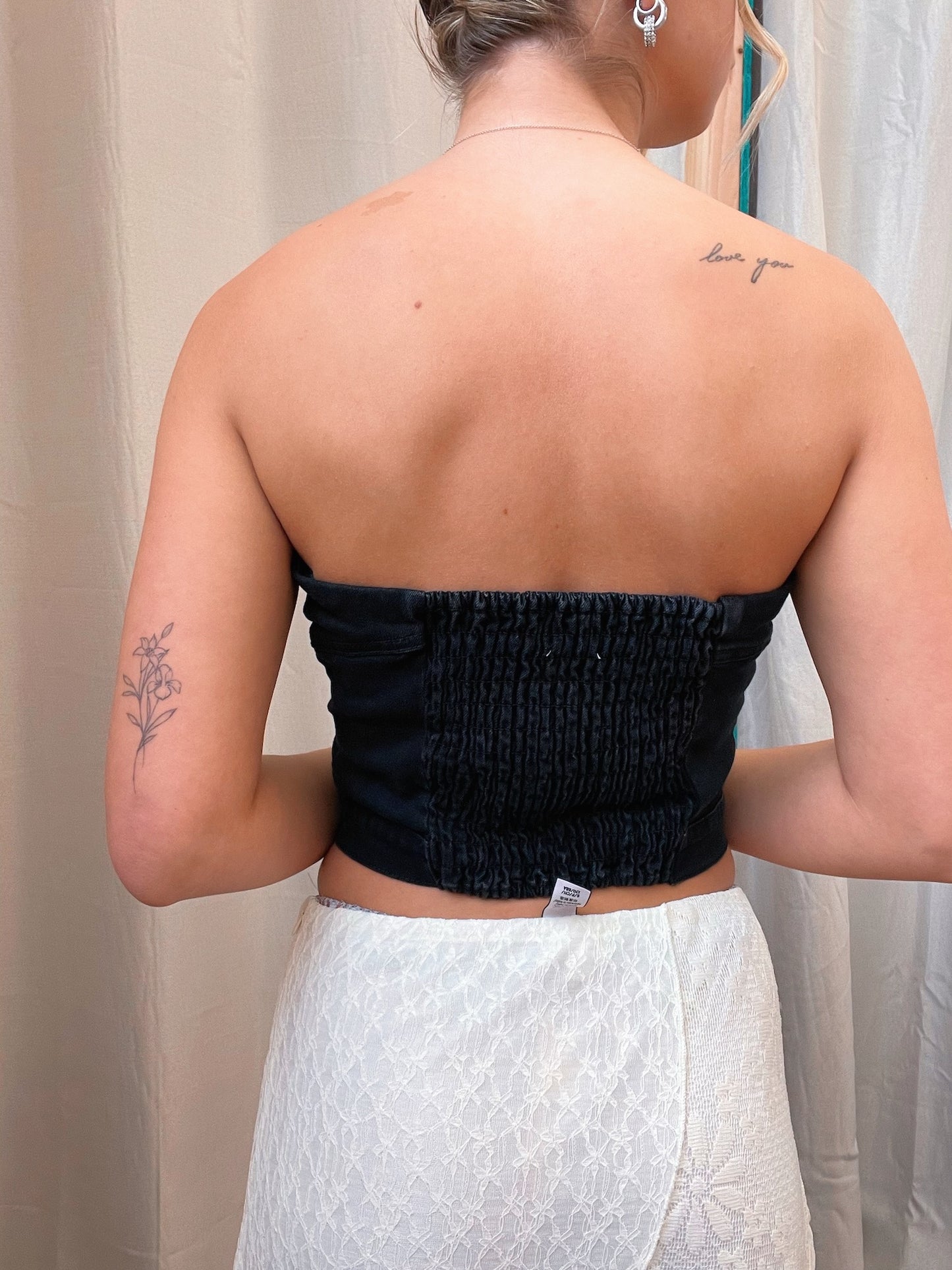 Buncha Buttons Denim Corset