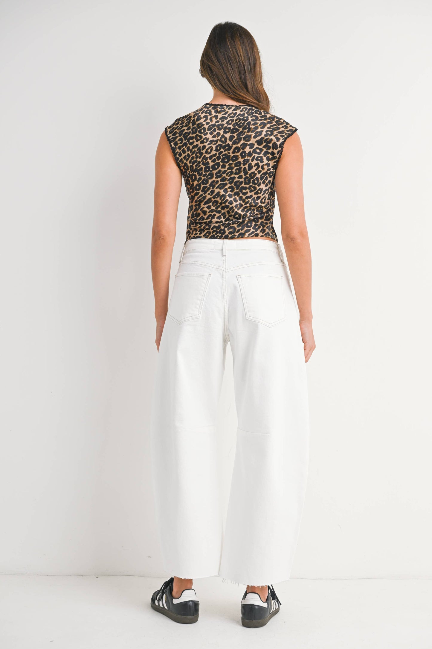 Off White Barrel Jean w/ Seams