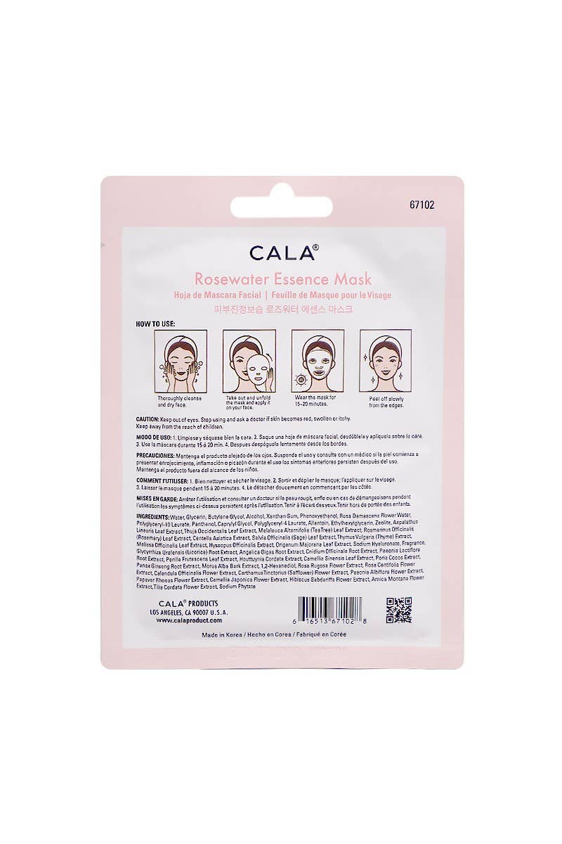 Rosewater Essence Facial Sheet Mask Box