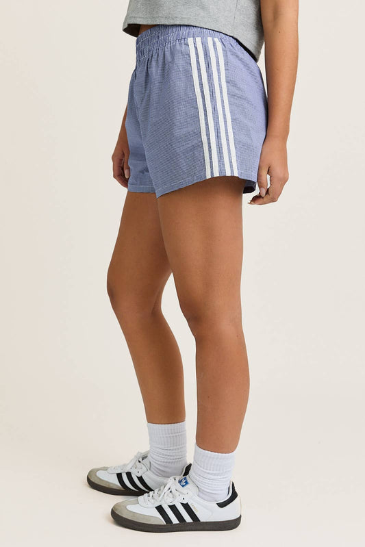 Elastic Gingham Waist Shorts