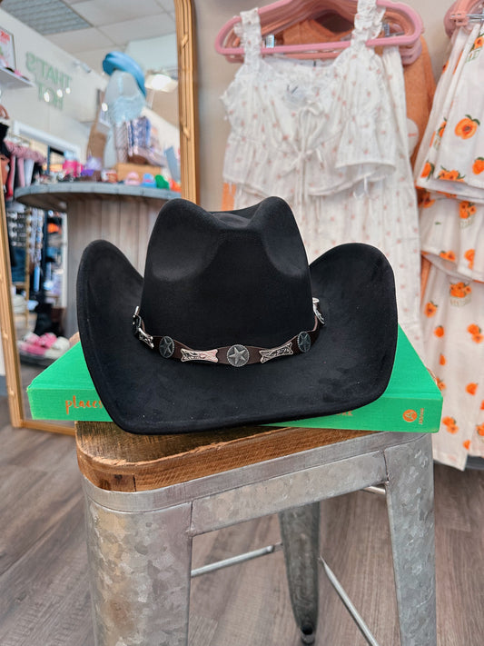 Black Western Cowgirl Hat