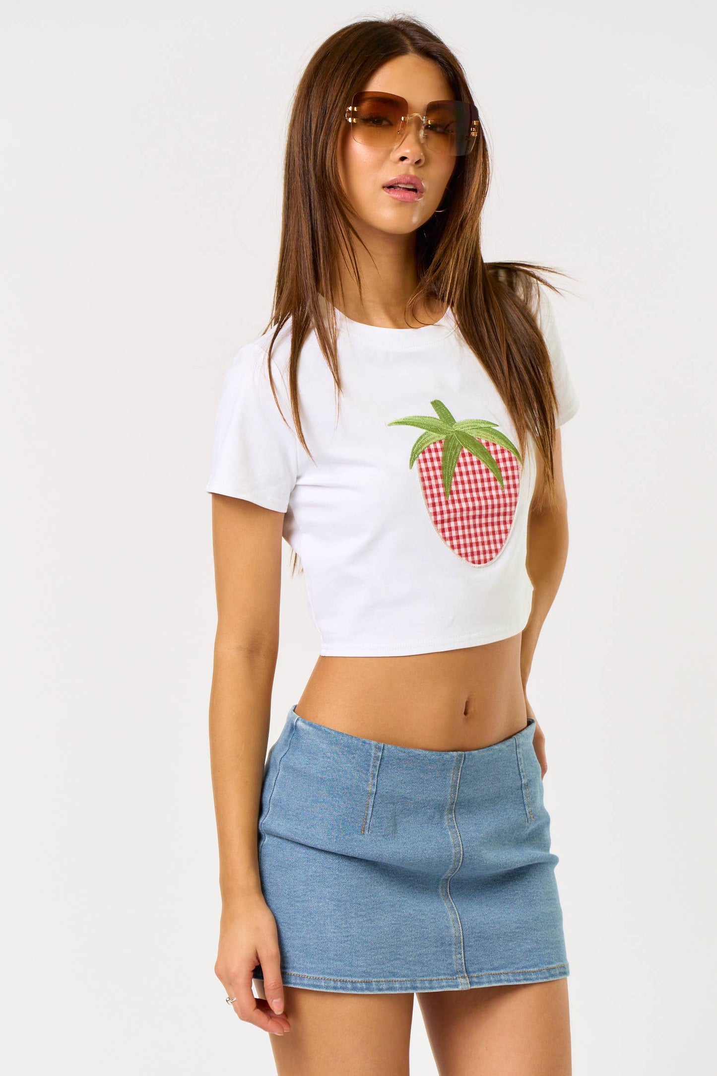 Strawberry Patchwork Relax Fit Tee