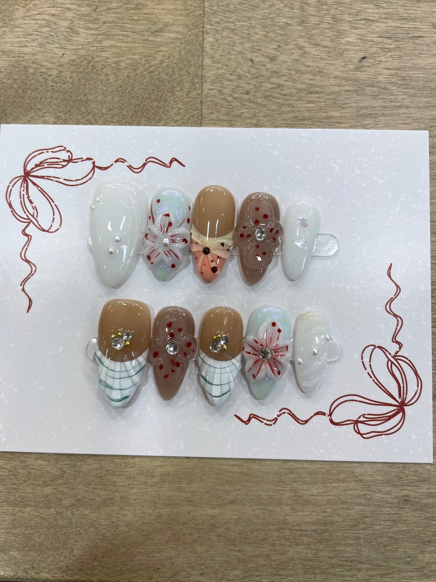 Seashore Pearl Press On Nails