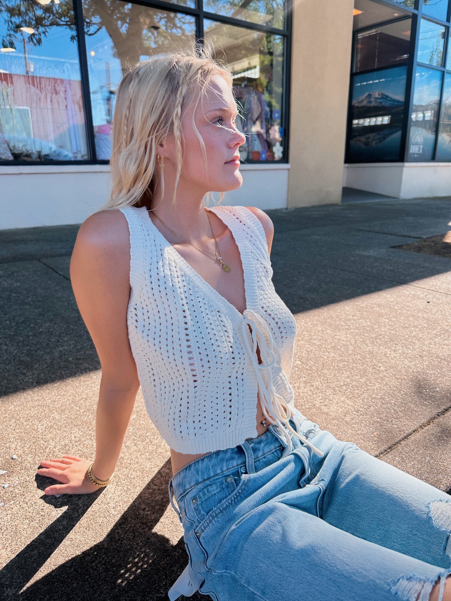 Cream Vest