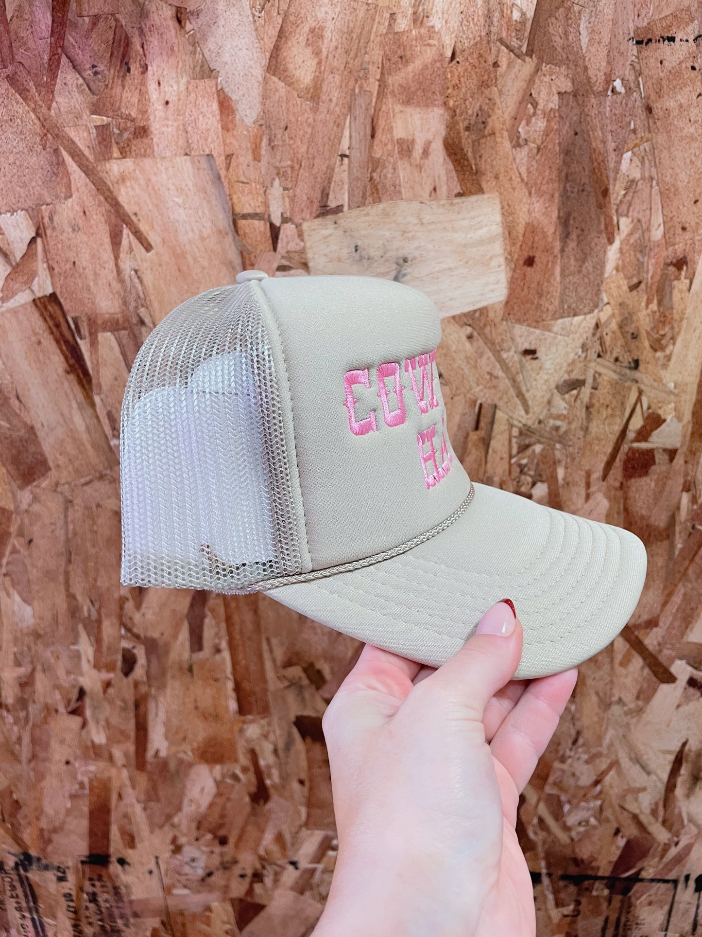 Cowboy Hat-Tan Trucker Hat