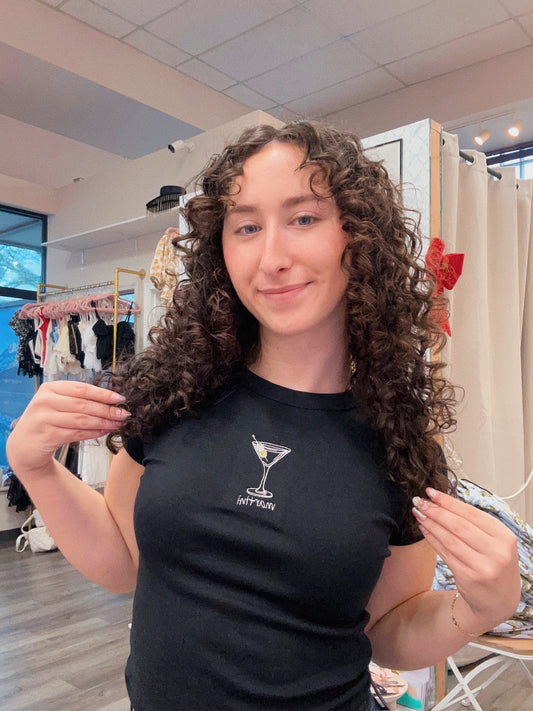Embroidery Martini Baby Tee