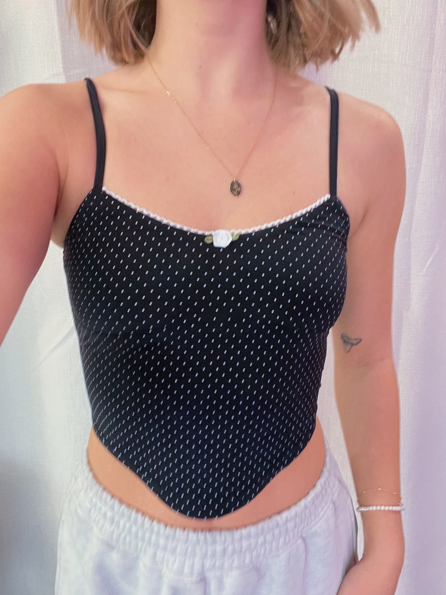 Polka Dot Rose Top