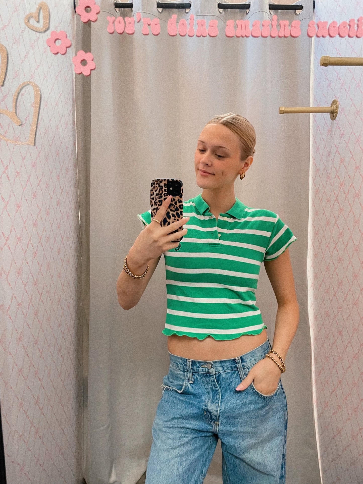 Green Striped Vintage Tee