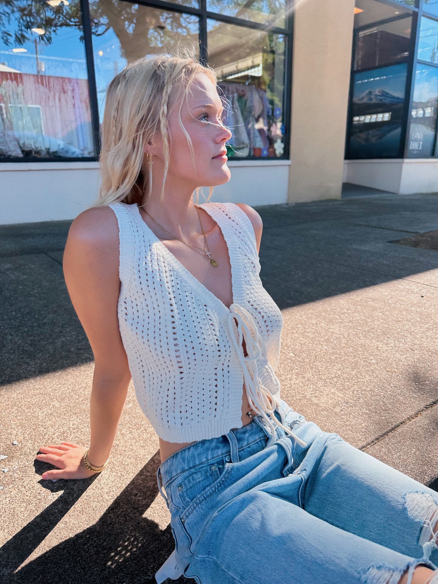 Cream Vest