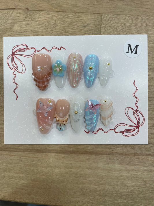Seashells Press On Nails