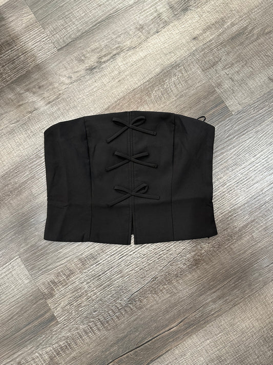 Black Bow Corset Top