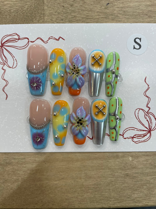 Vibrant Press On Nails