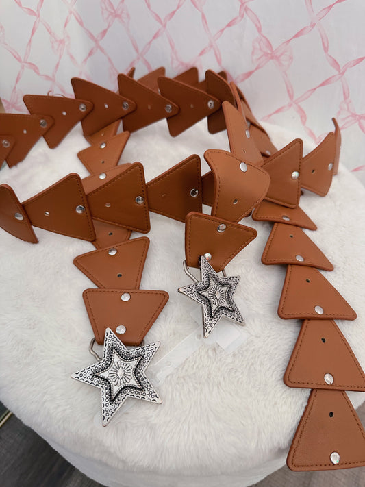 Star Brown Chunky Belt