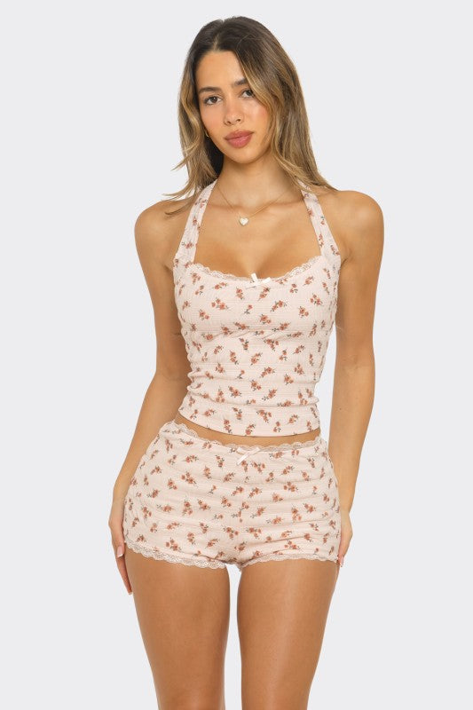 Seirra Floral Halter Shorts