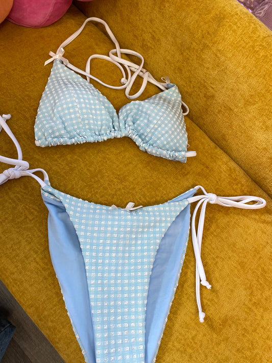 Bow Lover Swimsuit Blue