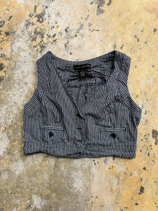 LL Striped Navy Vest