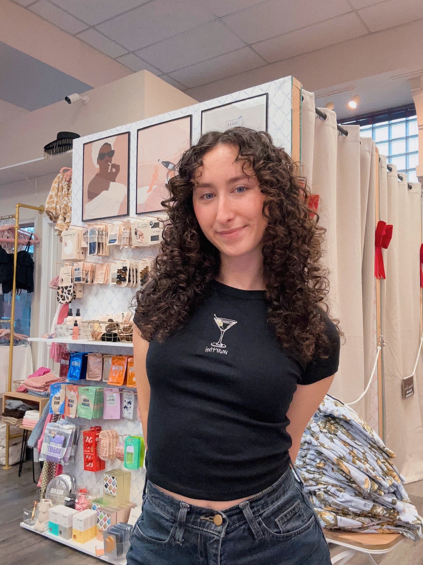 Embroidery Martini Baby Tee